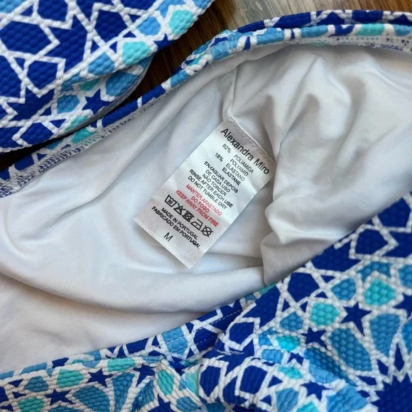 Alexandra Miro high-rise bikini Dorit Blue Print New - Picture 11 of 14